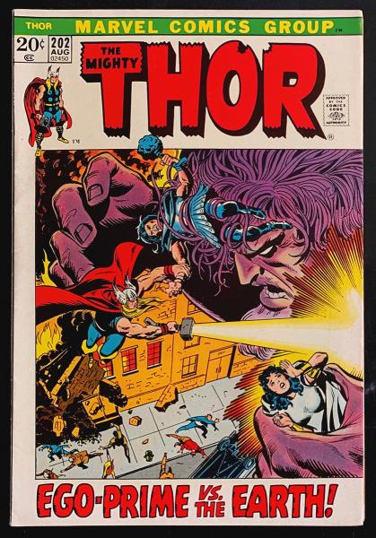 The Mighty Thor # 202 - Ego-prime Vs. the earth!