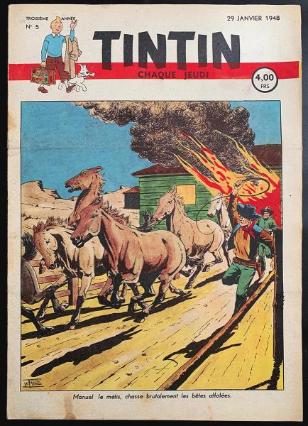 Tintin journal (belge) # 5 - Couverture Le Rallic