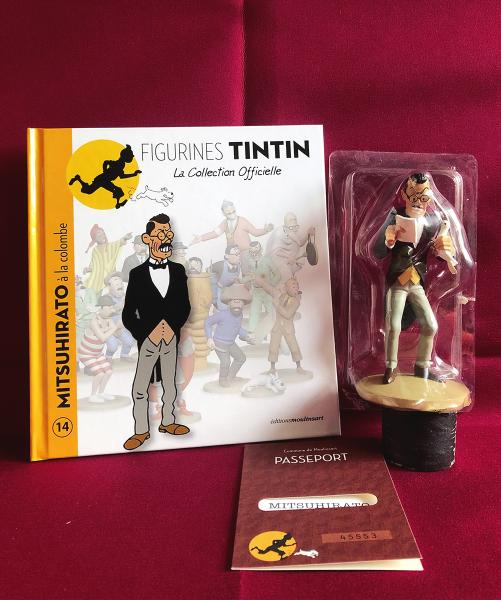 Tintin (figurines Moulinsart) # 14 - Mitsuhirato - en boîte avec livret + passeport