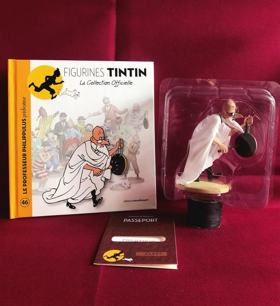 Tintin (figurines Moulinsart) # 46 - Philippulus - en boîte avec livret + passeport