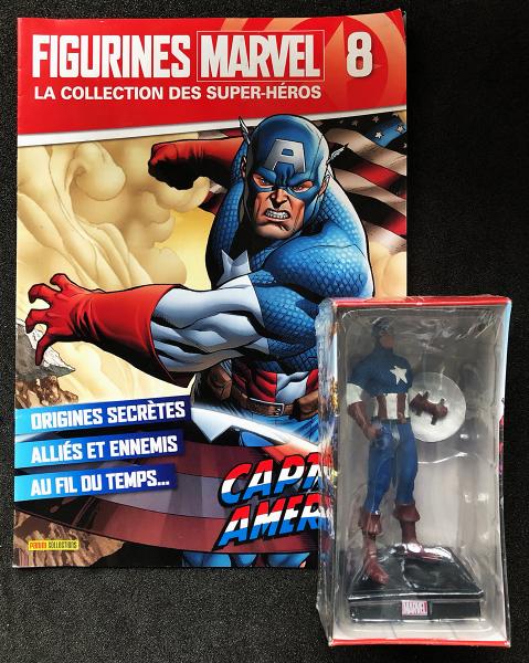 Figurines Marvel Panini # 8 - Captain America - en boîte + magazine