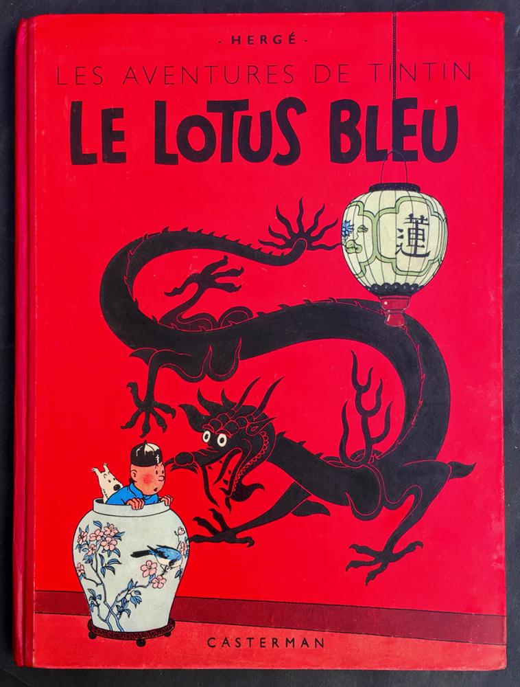 Le Lotus Bleu EO couleur 1946 | La bande des cinés - Cote Album Tintin Le Lotus Bleu 1946