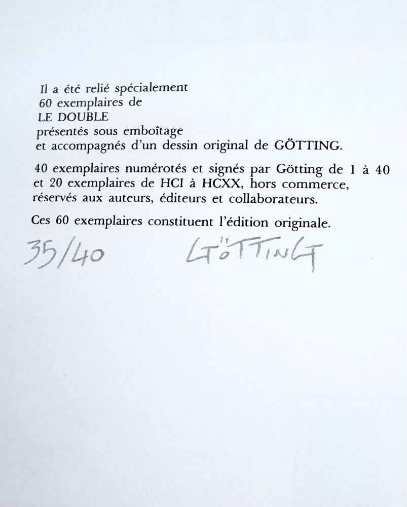 Le double de Dostoïevski - TT 40ex. N&S + dessin original