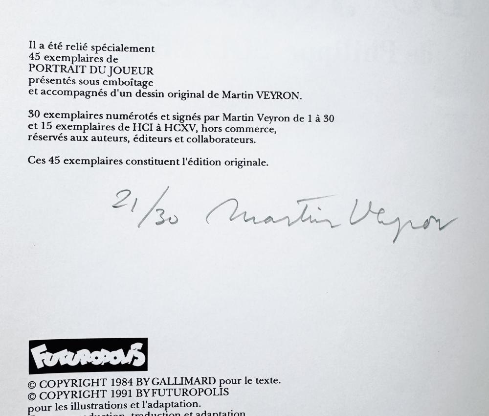 Portrait du joueur - TT 30ex. N&S + dessin Hemingway