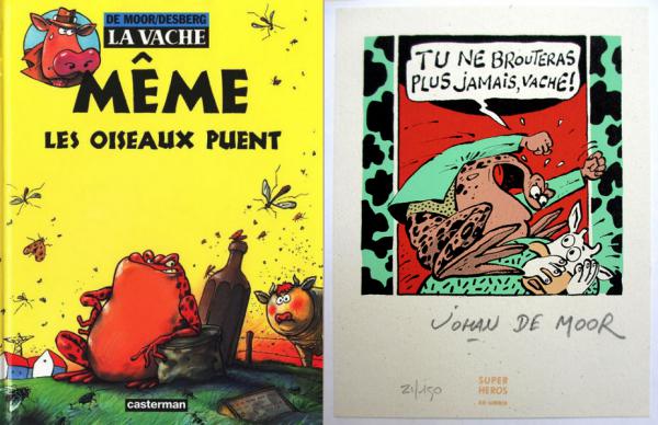 La Vache # 3 - Même les oiseaux puent + ex libris Super Héros signé