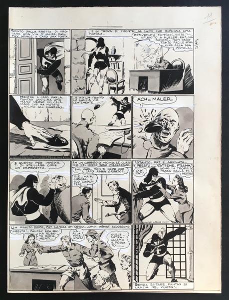 Fantax # 5 - Fantax - rare planche originale Chott - Pierre Mouchot