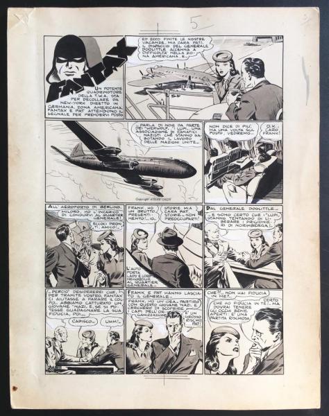 Fantax # 5 - Fantax - rare planche originale Chott - Pierre Mouchot