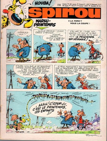 Spirou (journal) # 1718 - Avec fiches doscumentation Spirou + mini recit #524 la chanson du baron