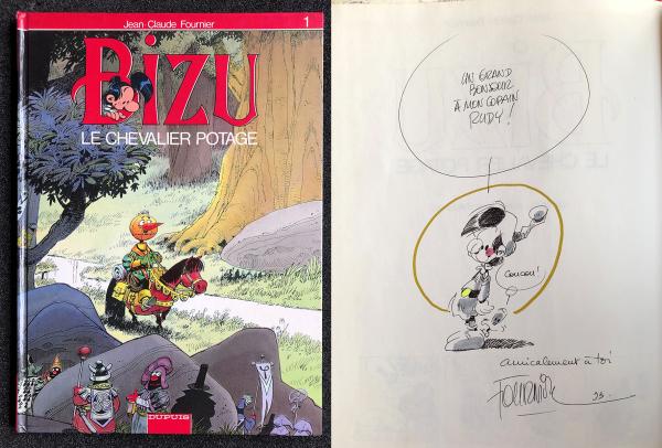 Bizu (Dupuis) # 1 - Le Chevalier Potage + dédicace Fournier