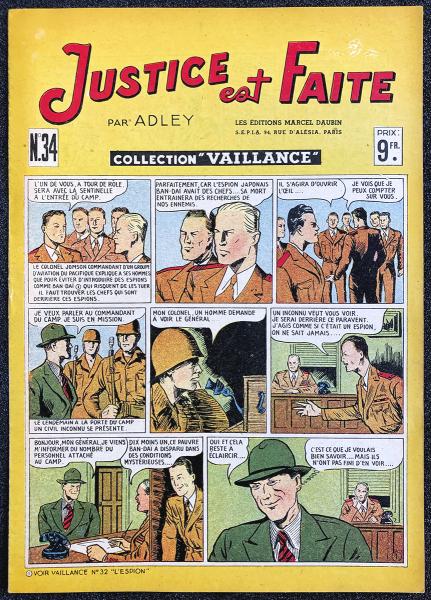 Collection "vaillances" # 34 - Justice est faite