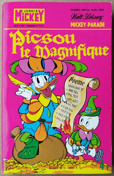 Mickey parade (mickey bis) # 1174 - Picsou le magnifique - fond rose