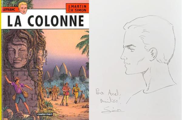 Lefranc # 15 - La colonne + dédicace Simon