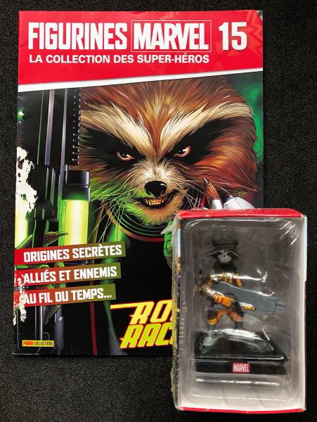 Figurines Marvel Panini # 15 - Rocket raccoon - en boîte + magazine