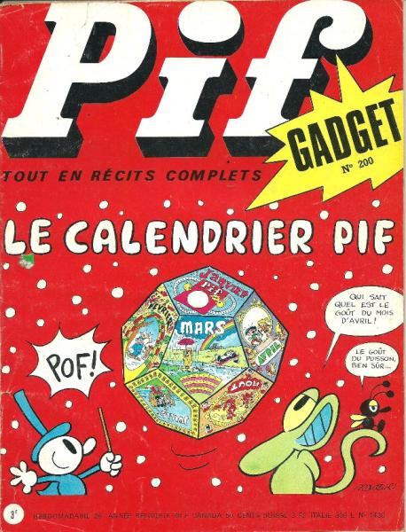 Pif gadget # 200 - Le calendrier pif